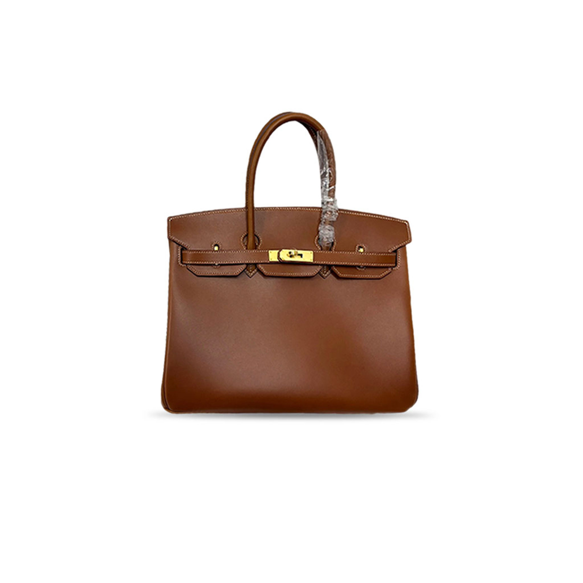 HERMES GOLD BOX LEATHER GOLD PLATED BIRKIN 35 BAG (35*25*18cm)